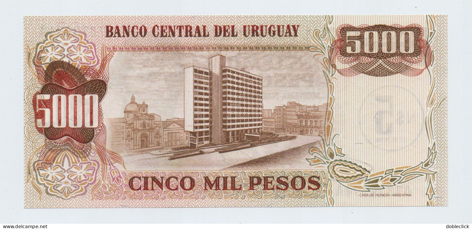 URUGUAY - 5 NUEVOS PESOS ON 5000 PESOS P-57 - 1975 UNC - Uruguay