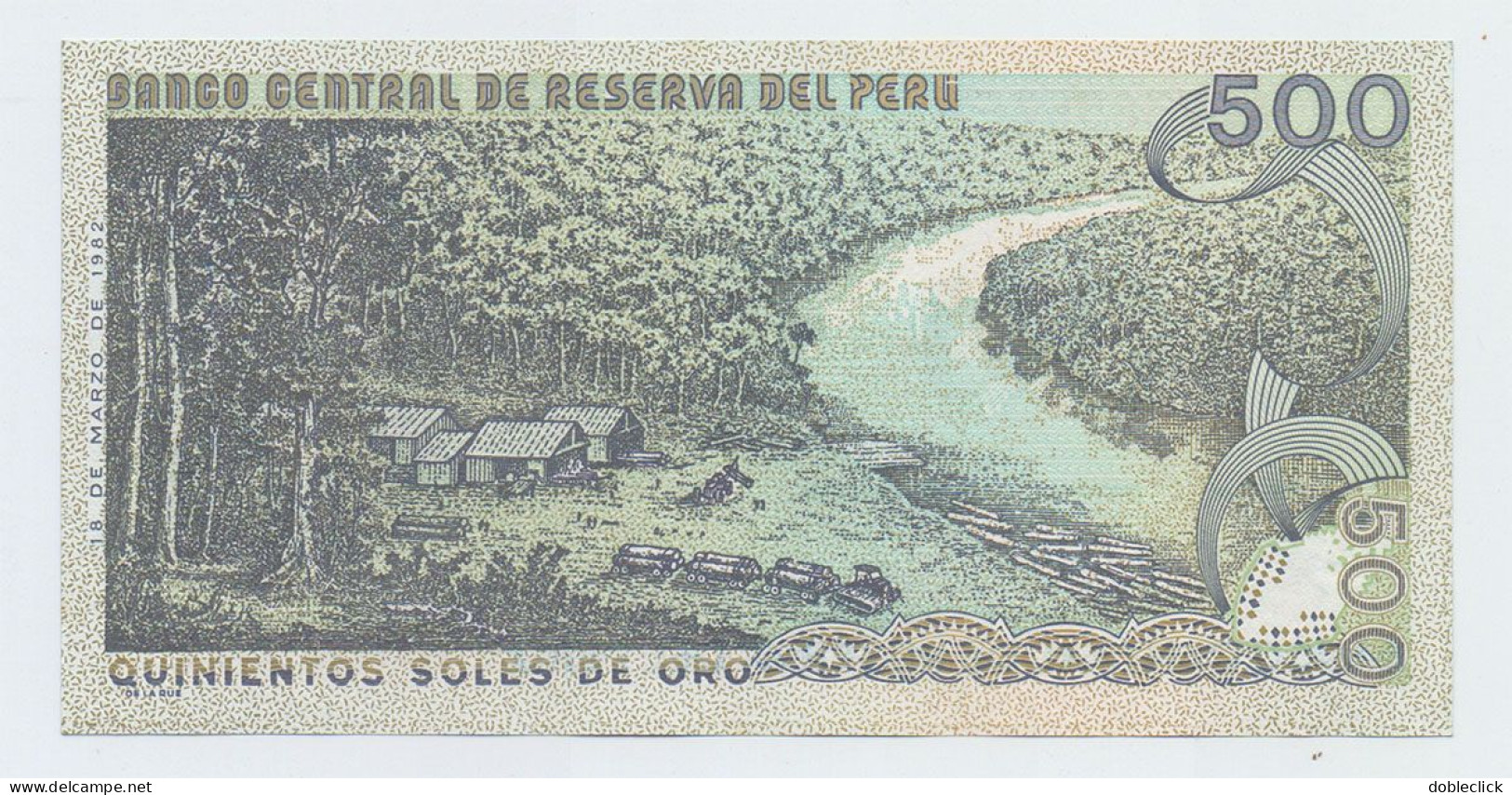 PERU - 500 SOLES DE ORO DE LA RUE P-125A 1982 - UNC - Pérou