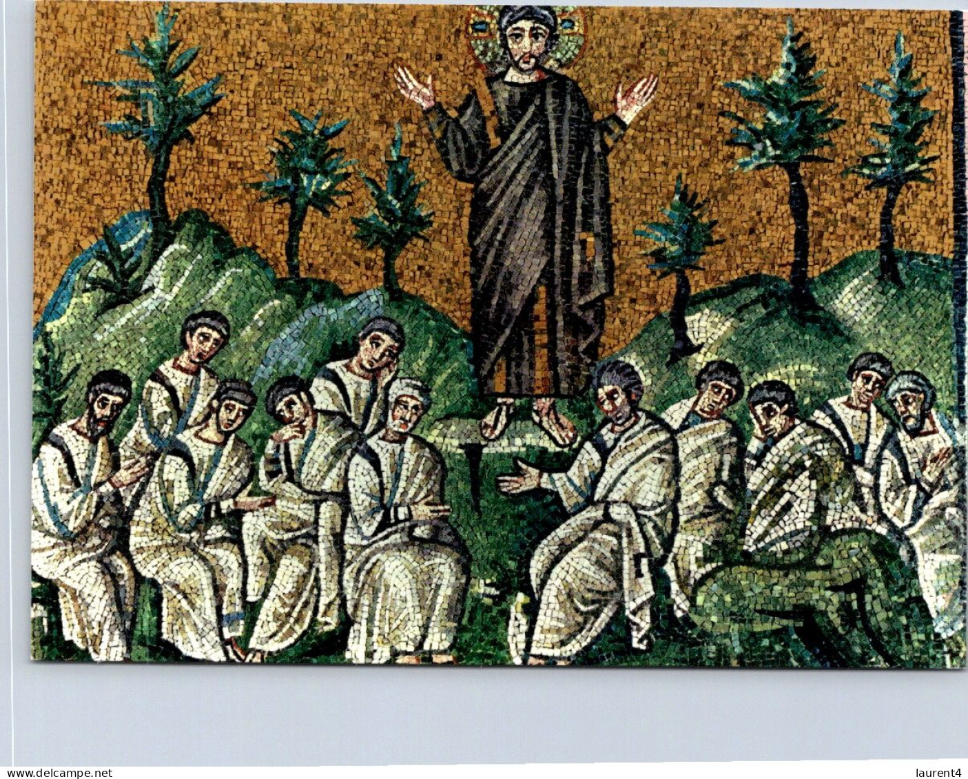 9-11-2023 (1 V 43) Italy - Ravenna Basilica Mosaic Or Painting ? (2 Postcards) - Objets D'art