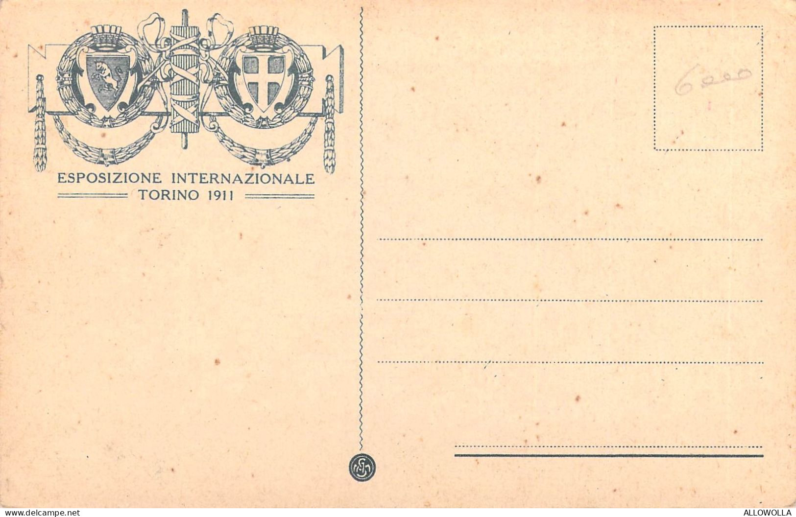 24211 "ESPOSIZIONE INTERNAZIONALE-TORINO 1911-PADIGLIONE DELLA CITTA' DI TORINO"ANIMATA-VERA FOTO-CART. NON SPED. - Exposiciones