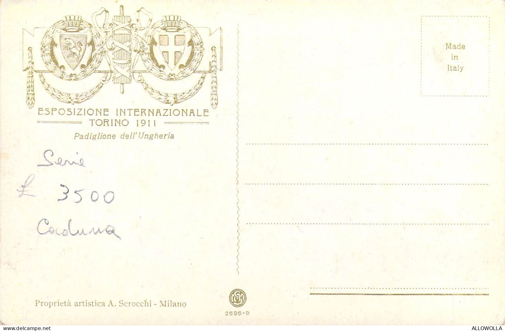 24214 "ESPOSIZIONE INTERNAZIONALE-TORINO 1911-PADIGLIONE DELL'UNGHERIA"ILLUSTR.PAOLETTI R.-VERA FOTO-CART. NON SPED. - Tentoonstellingen