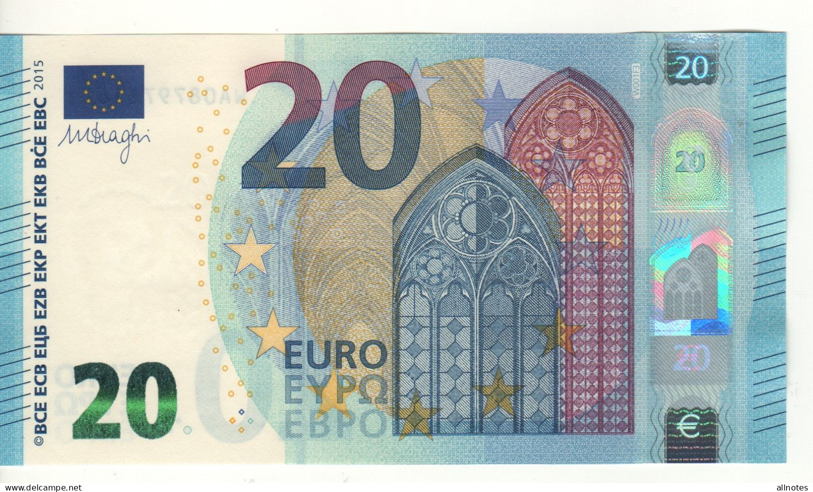 20 EURO  "Germany"   DRAGHI    W 001 F3    WA0879761602  /  FDS - UNC - 20 Euro