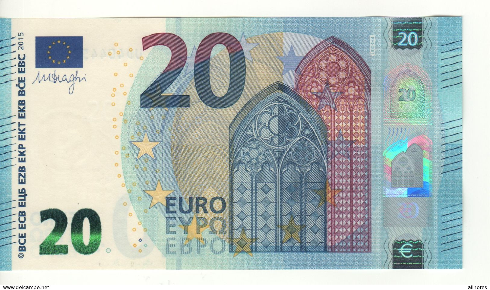 20 EURO 'France'    Draghi  U 003 H4   UD4044524796 /  FDS - UNC - 20 Euro