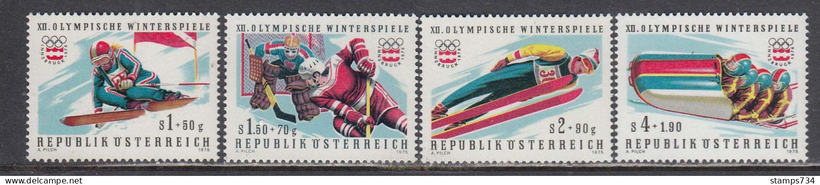 Austria 1975 - Winter Olympic Games(1),Innsbruck, Mi-Nr. 1479/82, MNH** - Winter 1976: Innsbruck