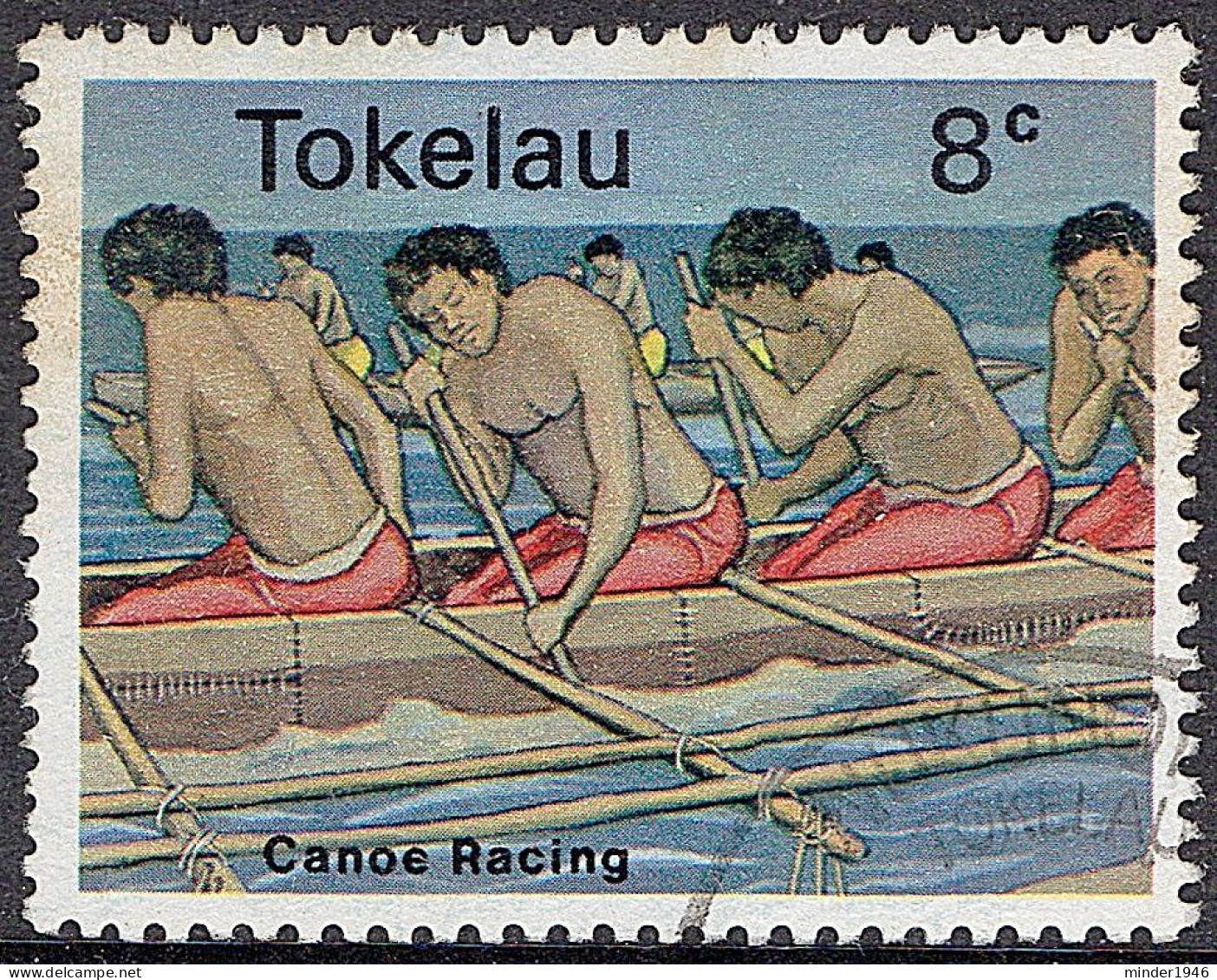 TOKELAU 1978 QEII 8c Multicoloured, Caneo Racing SG65 FU - Tokelau