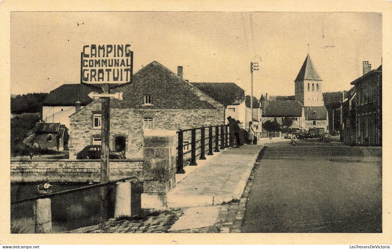 BELGIQUE - Han Sur Lesse - Le Pont - Camping Communal Gratuit - Carte Postale Ancienne - Rochefort