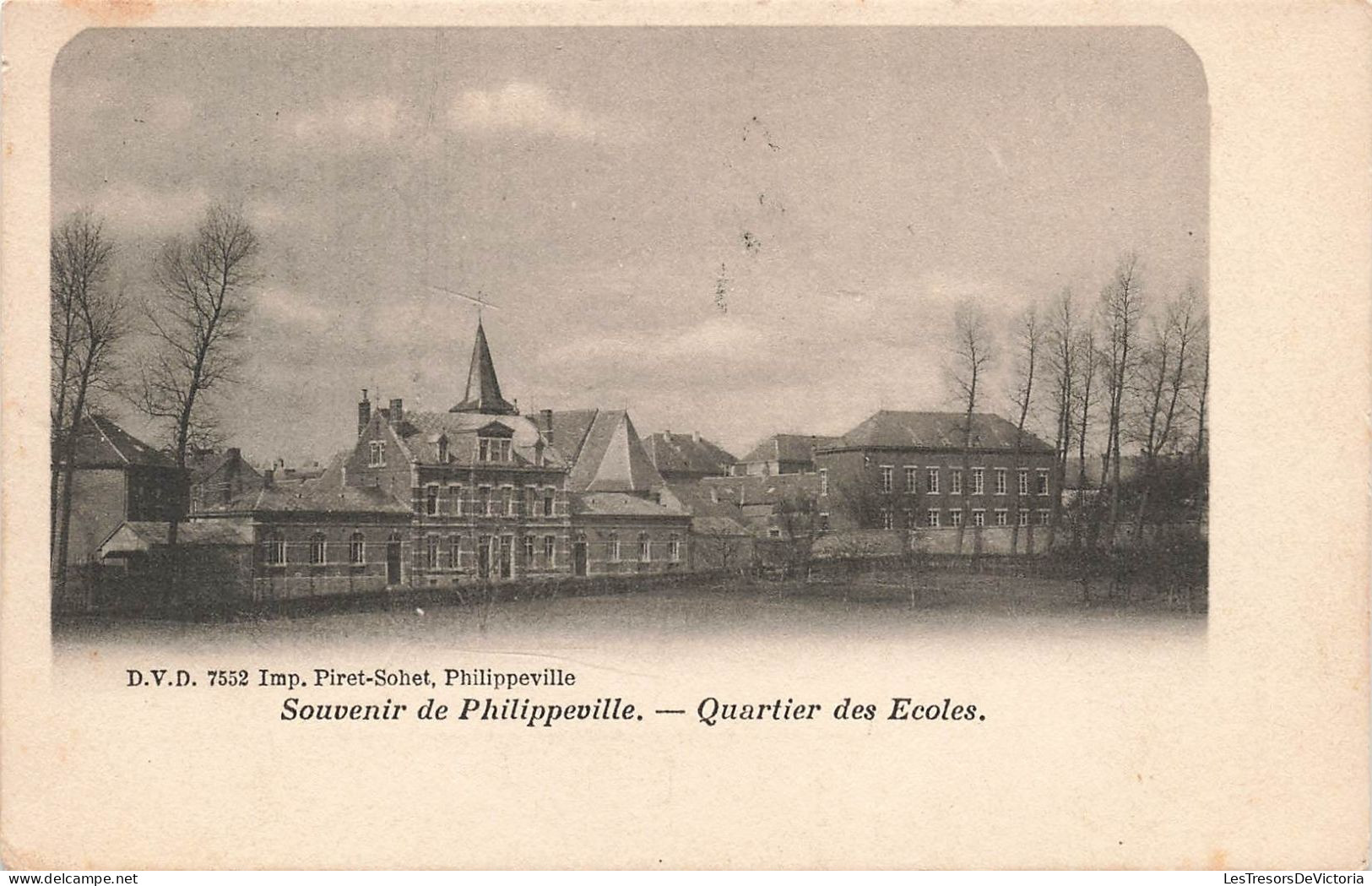 BELGIQUE - Souvenir De Philippeville - Quartier Des écoles - Carte Postale Ancienne - Philippeville