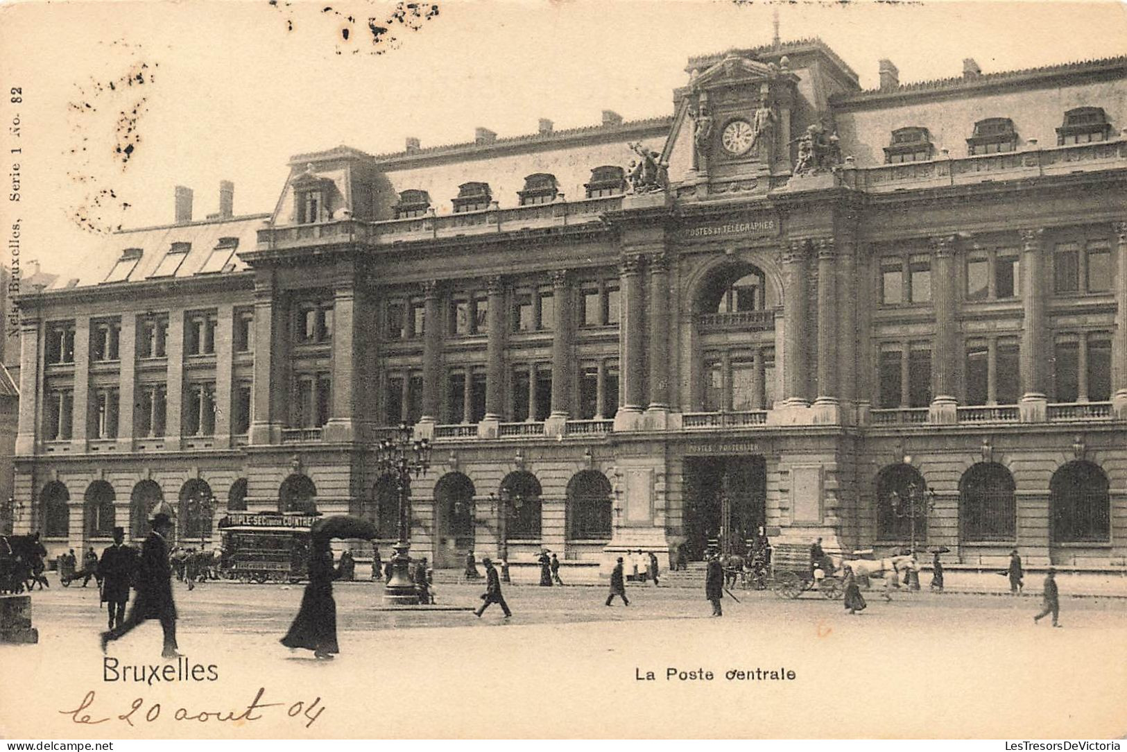 BELGIQUE - Bruxelles - La Poste Centrale - Animé - Carte Postale Ancienne - Otros & Sin Clasificación