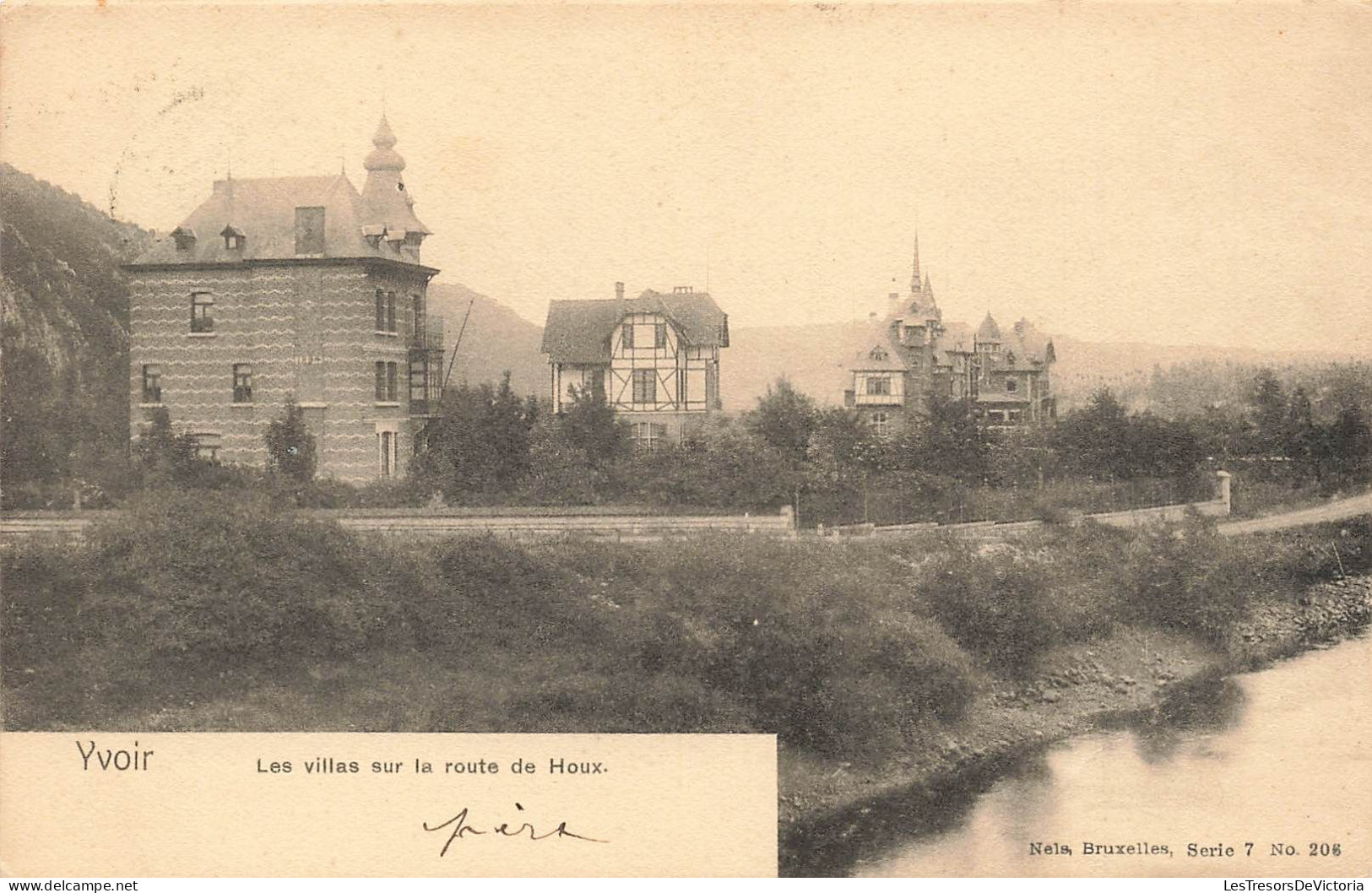 BELGIQUE - Yvoir - Les Villas Sur La Route De Houx - Carte Postale Ancienne - Yvoir