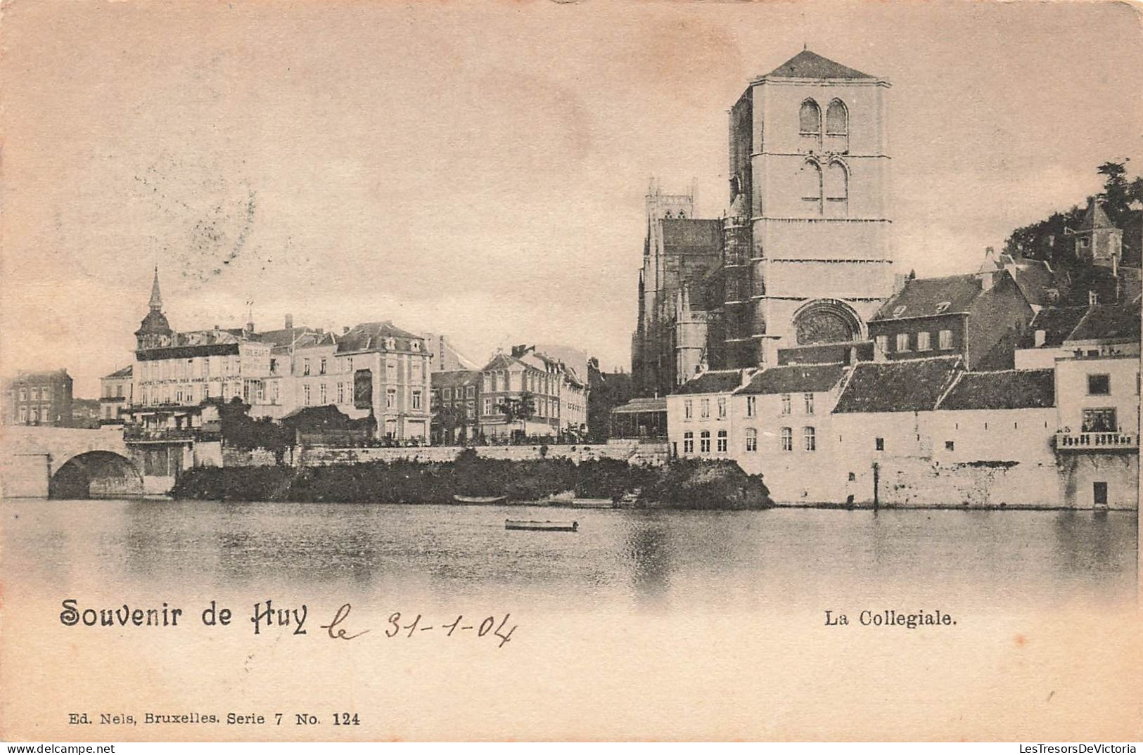 BELGIQUE - Souvenir De Huy - La Collégiale - Carte Postale Ancienne - Huy