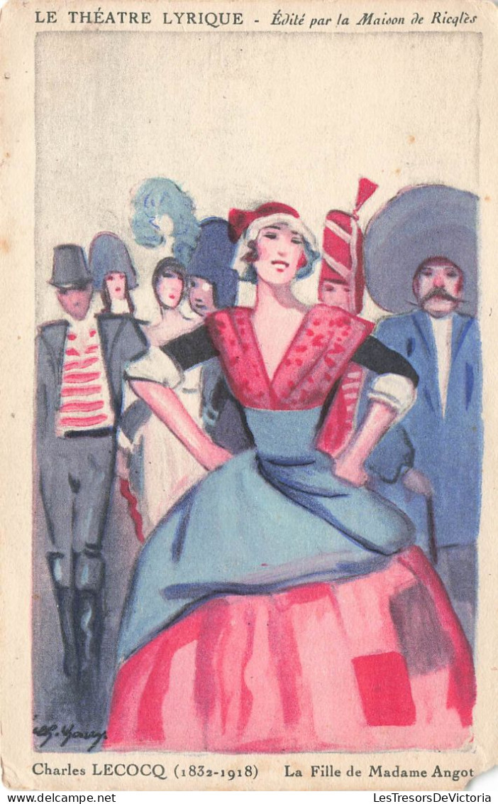 PUBLICITE - Le Théâtre Lyrique - Charles Lecocq - La Fille De Madame Angot - Maison De Ricqlès - Carte Postale Ancienne - Pintura & Cuadros