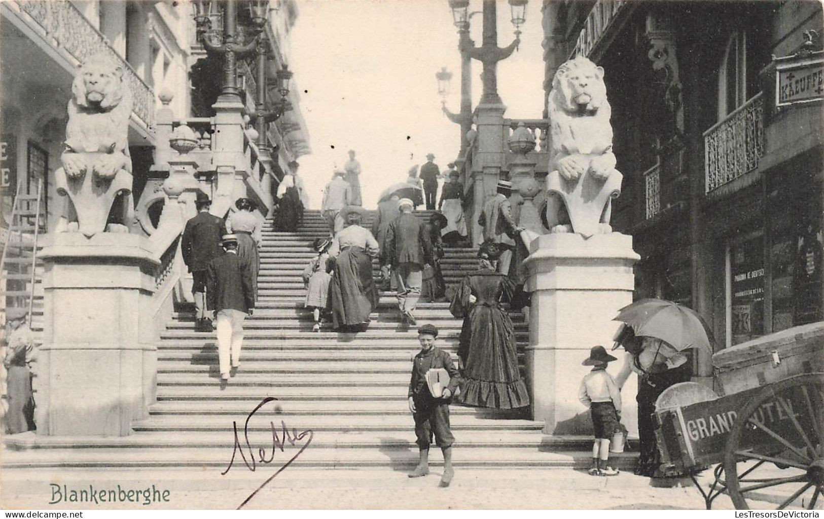 BELGIQUE - Blankenberge - Escalier Des Boulangers - Animé - Carte Postale Ancienne - Blankenberge