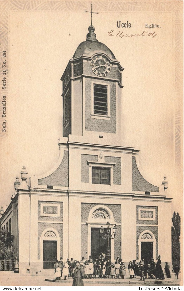 BELGIQUE - Uccle - Eglise - Animé - Carte Postale Ancienne - Ukkel - Uccle