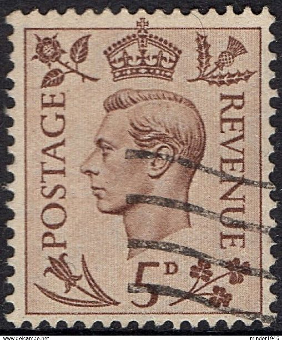 GREAT BRITAIN 1938 KGVI 5d Brown SG469 Used - Used Stamps