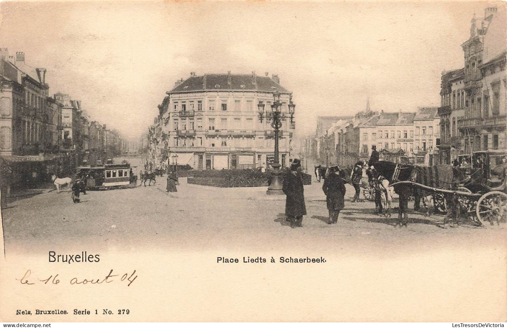 BELGIQUE - Bruxelles - Place Liedts à Schaerbeek - Animé - Carte Postale Ancienne - Piazze