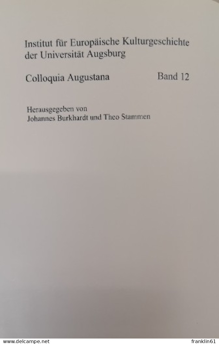 Augustanus Opticus. Johann Wiesel (1583 - 1662) Und 200 Jahre Optisches Handwerk In Augsburg. - Knuteselen & Doe-het-zelf