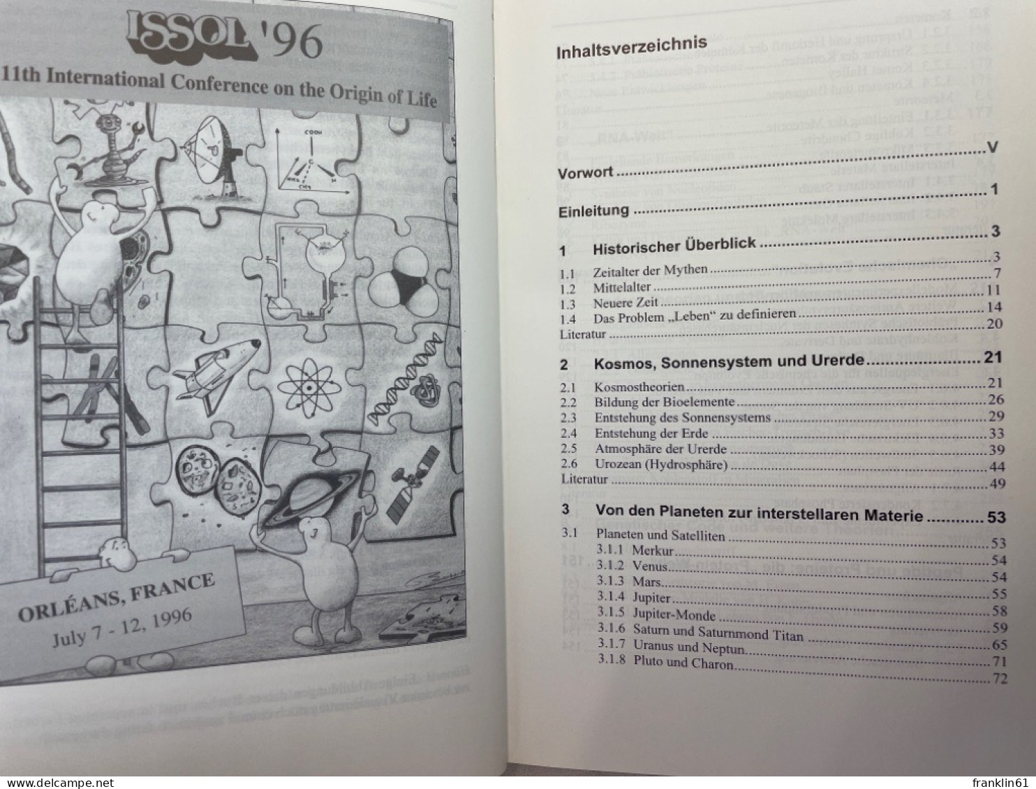 Chemische Evolution Und Der Ursprung Des Lebens. Mit 8 Farbtafeln. - Tierwelt