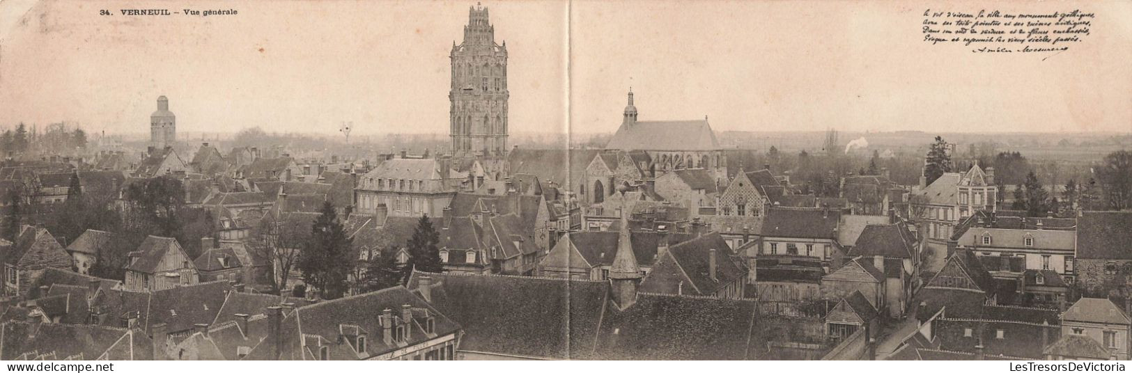 FRANCE - Verneuil - Vue Générale - Carte Postale Ancienne - Verneuil-sur-Avre