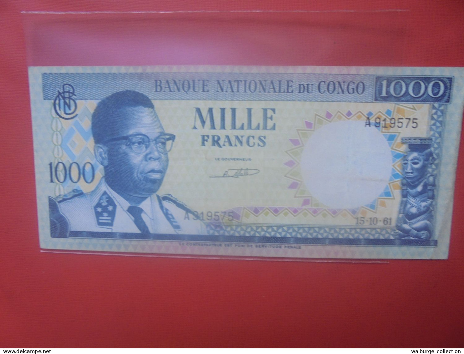 CONGO 1000 FRANCS 1961 Circuler (B.31) - République Démocratique Du Congo & Zaïre