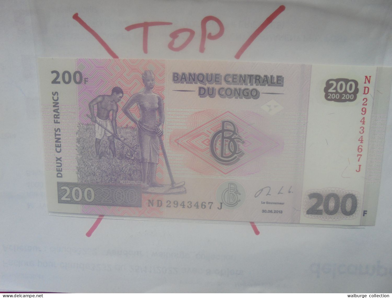 CONGO 200 FRANCS 2013 Neuf (B.31) - Demokratische Republik Kongo & Zaire