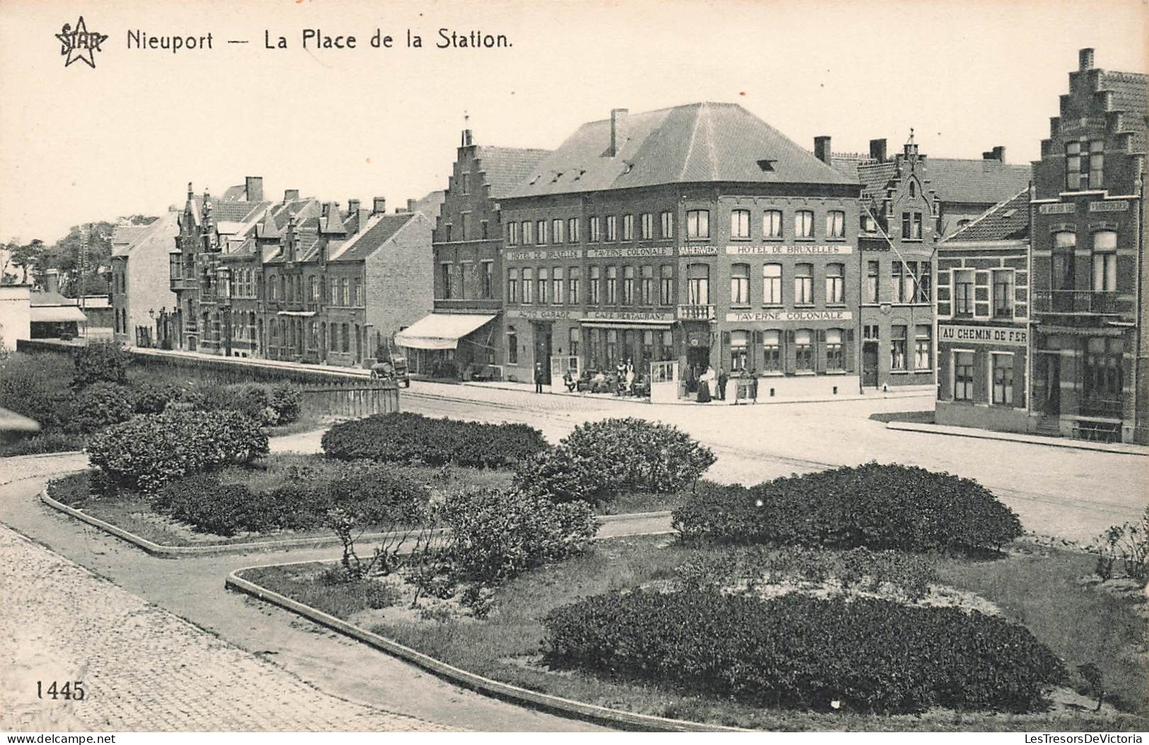 BELGIQUE - Nieuport - La Place De La Station - Carte Postale Ancienne - Nieuwpoort