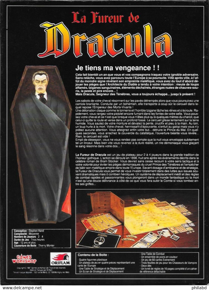 La Fureur De Dracula - ORIFLAM - 1987 TB - Autres & Non Classés