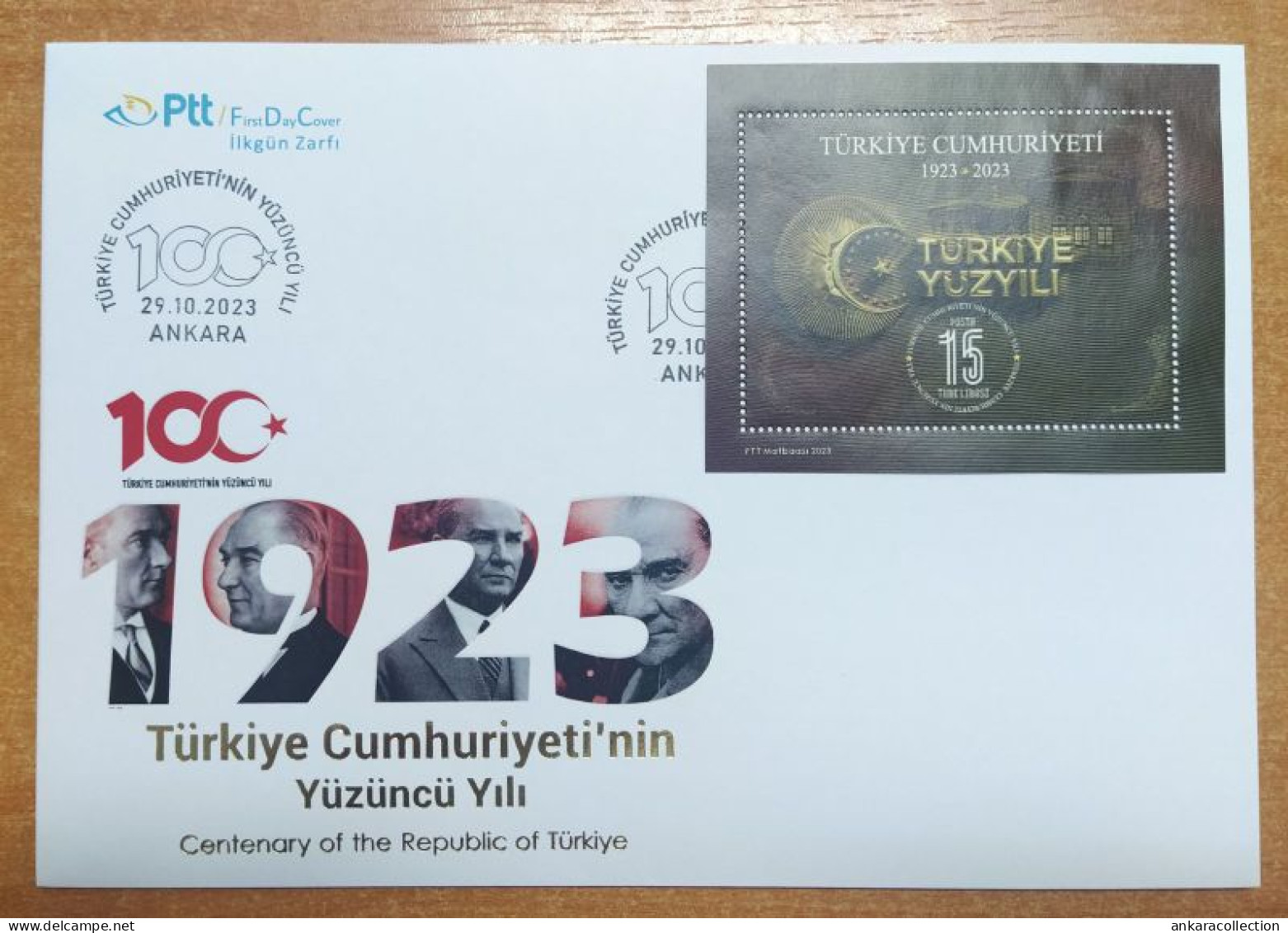 AC - TURKEY PORTFOLIO STAMPS CENTENARY OF THE REPUBLIC OF TURKIYE S/SERIES NUMBERED BLOCK SHEET & STAMP MNH ANKARA 2023 - Ongebruikt