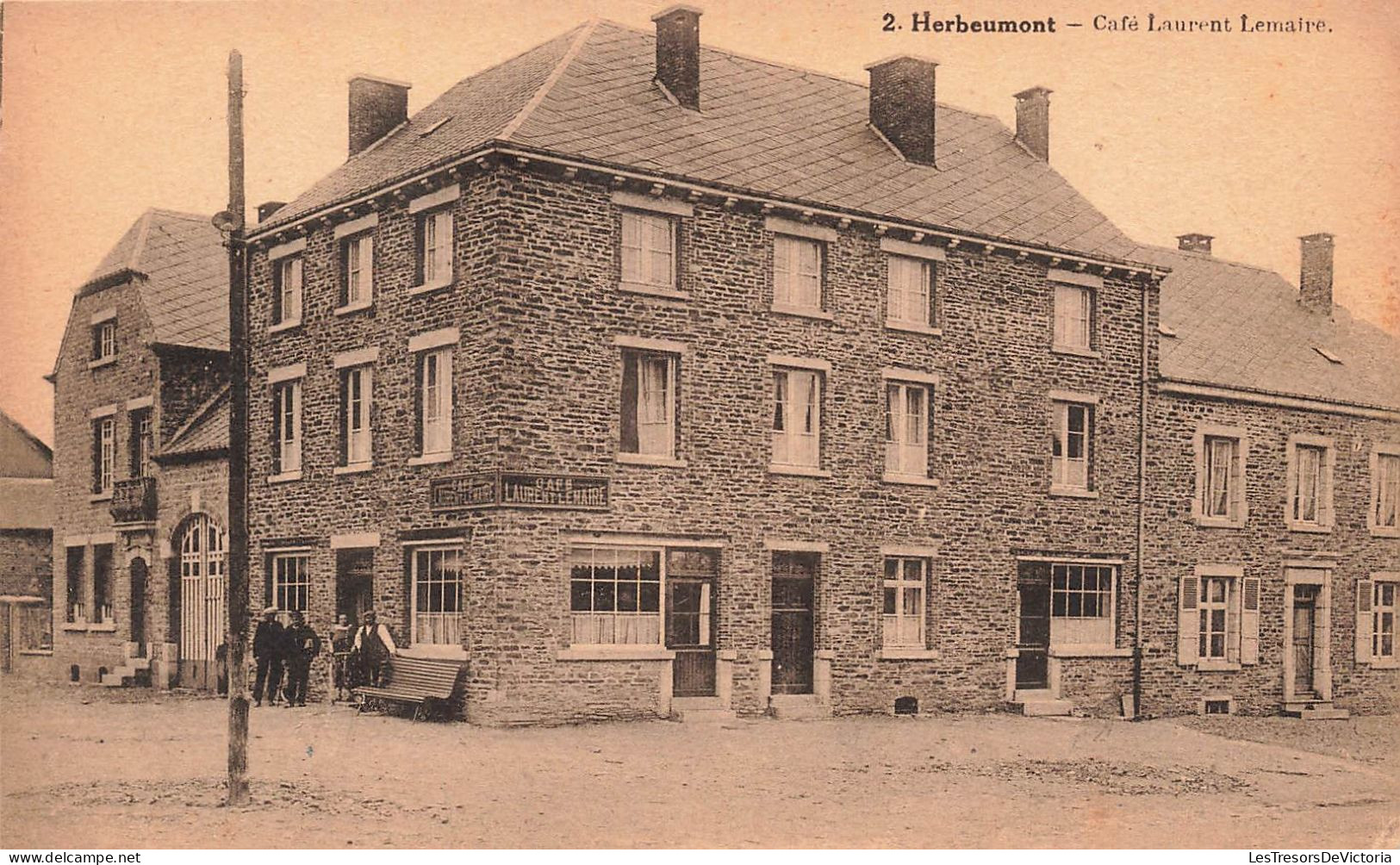 BELGIQUE - Herbeumont - Café Laurent  Le Maire - Carte Postale Ancienne - Herbeumont