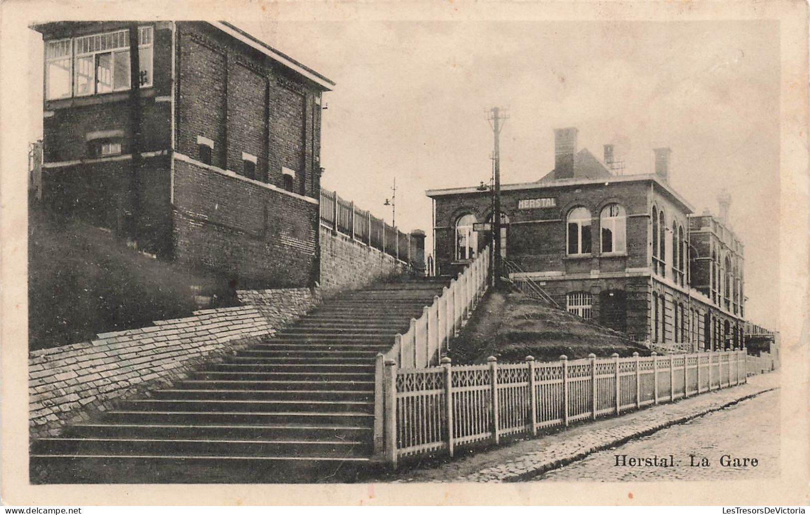 BELGIQUE - Herstal - La Gare - Carte Postale Ancienne - Herstal