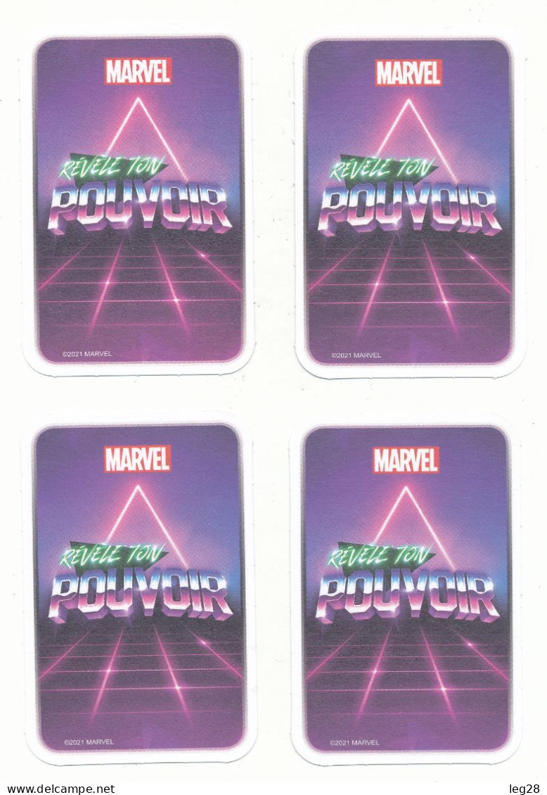 4 CARTES  MARVEL REVEIL TON POUVOIR - Marvel