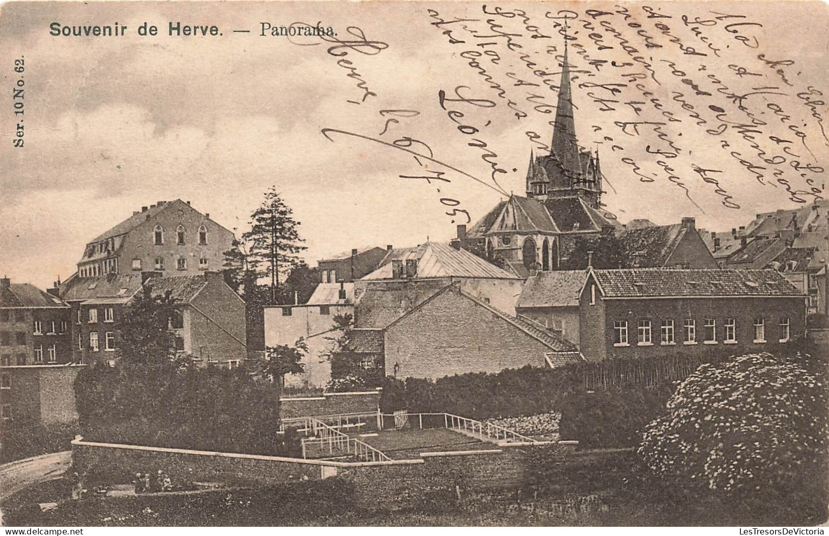 BELGIQUE - Herve - Souvenir De Herve - Panorama - Clocher - Carte Postale Ancienne - Herve