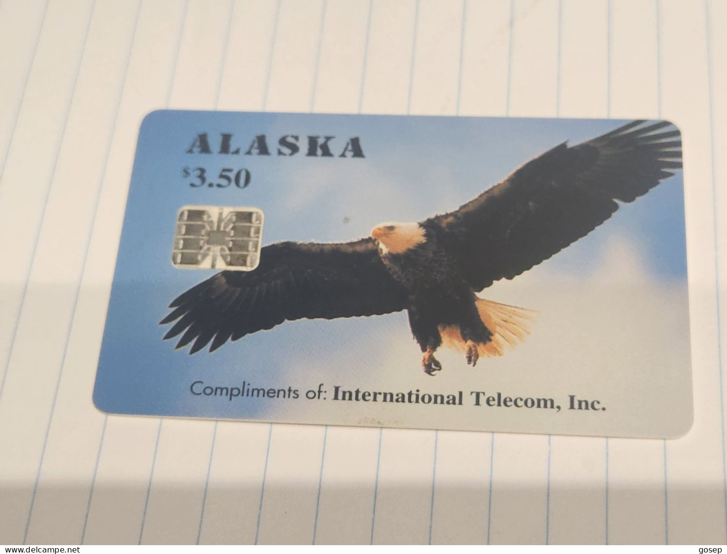 UNITED STATES-ALASKA-(USA-ASK-09-INR-9)-Alaskan Bald Eagle Complimentary-(3)-(3.50)-(C41043497)-tirage-6.000-good - Schede A Pulce