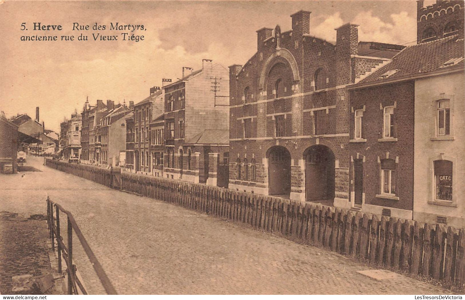 BELGIQUE - Herve - Rue Des Martyrs Ancienne Rue Du Vieux Tiège - Carte Postale Ancienne - Herve