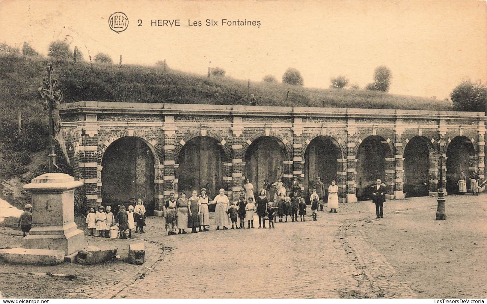 BELGIQUE - Herve - Les Six Fontaines - Animé - Enfants - Carte Postale Ancienne - Herve