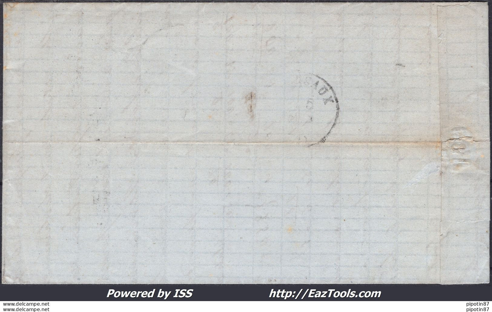 FRANCE N°45A SUR LETTRE AVEC GC 2049 LIMOGES HAUTE VIENNE + CAD DU 04/02/1871 - 1870 Emission De Bordeaux