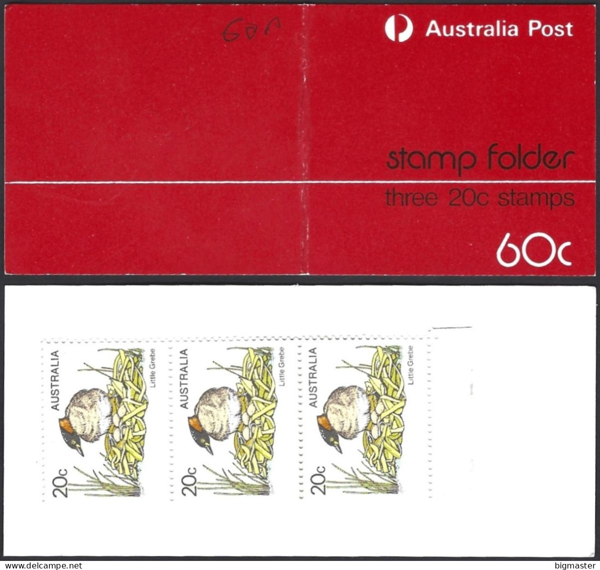 Australia 1978 Bookleth Little Grebe 3 X 20c. Mnh** - Mint Stamps