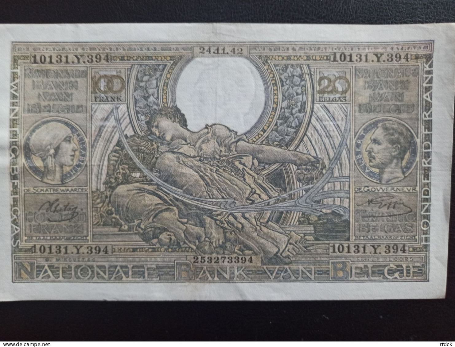 Billet Belgique 100 Francs 24/11/1942 - Sonstige & Ohne Zuordnung