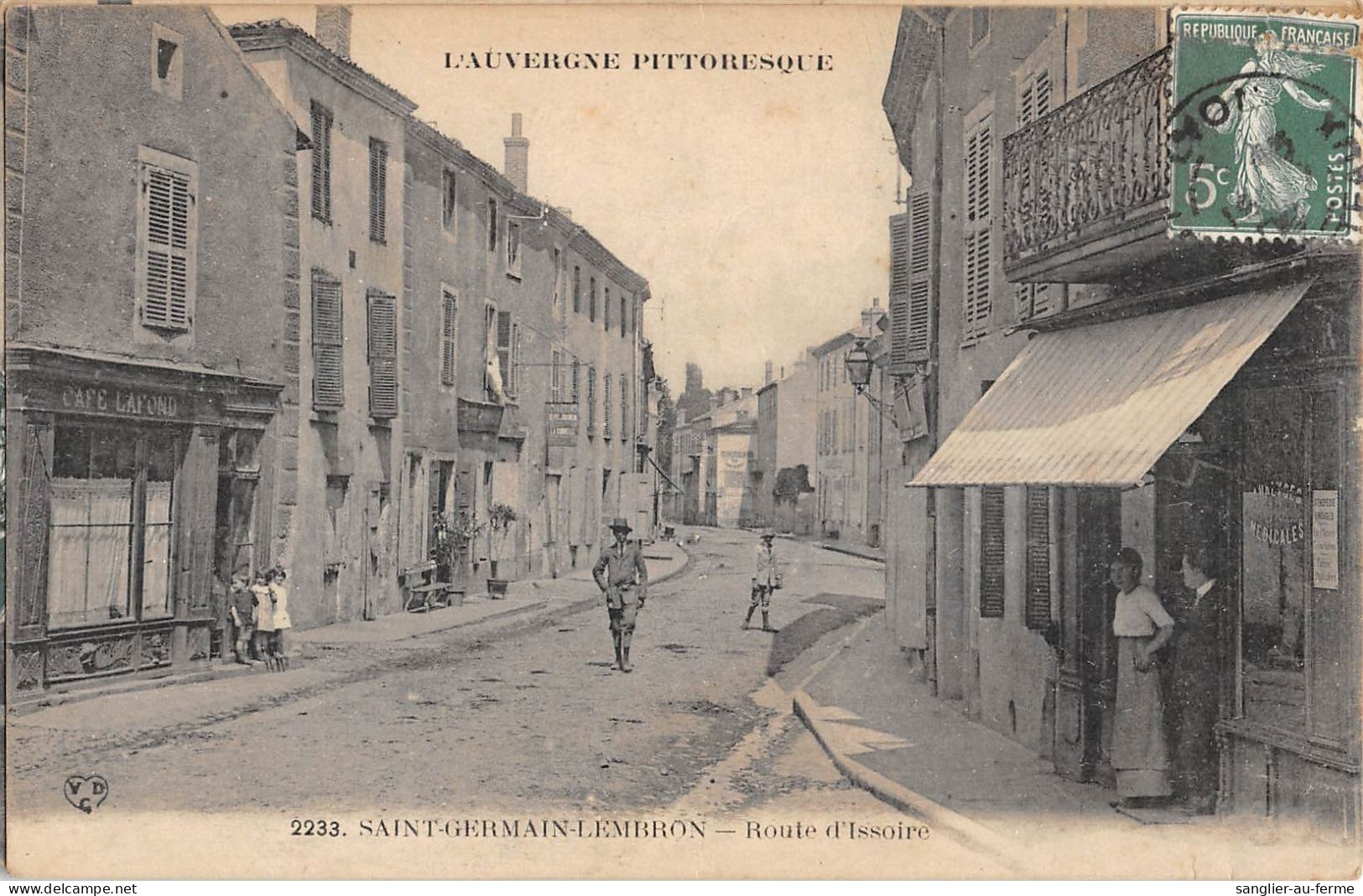 CPA 63 SAINT GERMAIN LEMBRON / ROUTE D'ISSOIRE - Andere & Zonder Classificatie