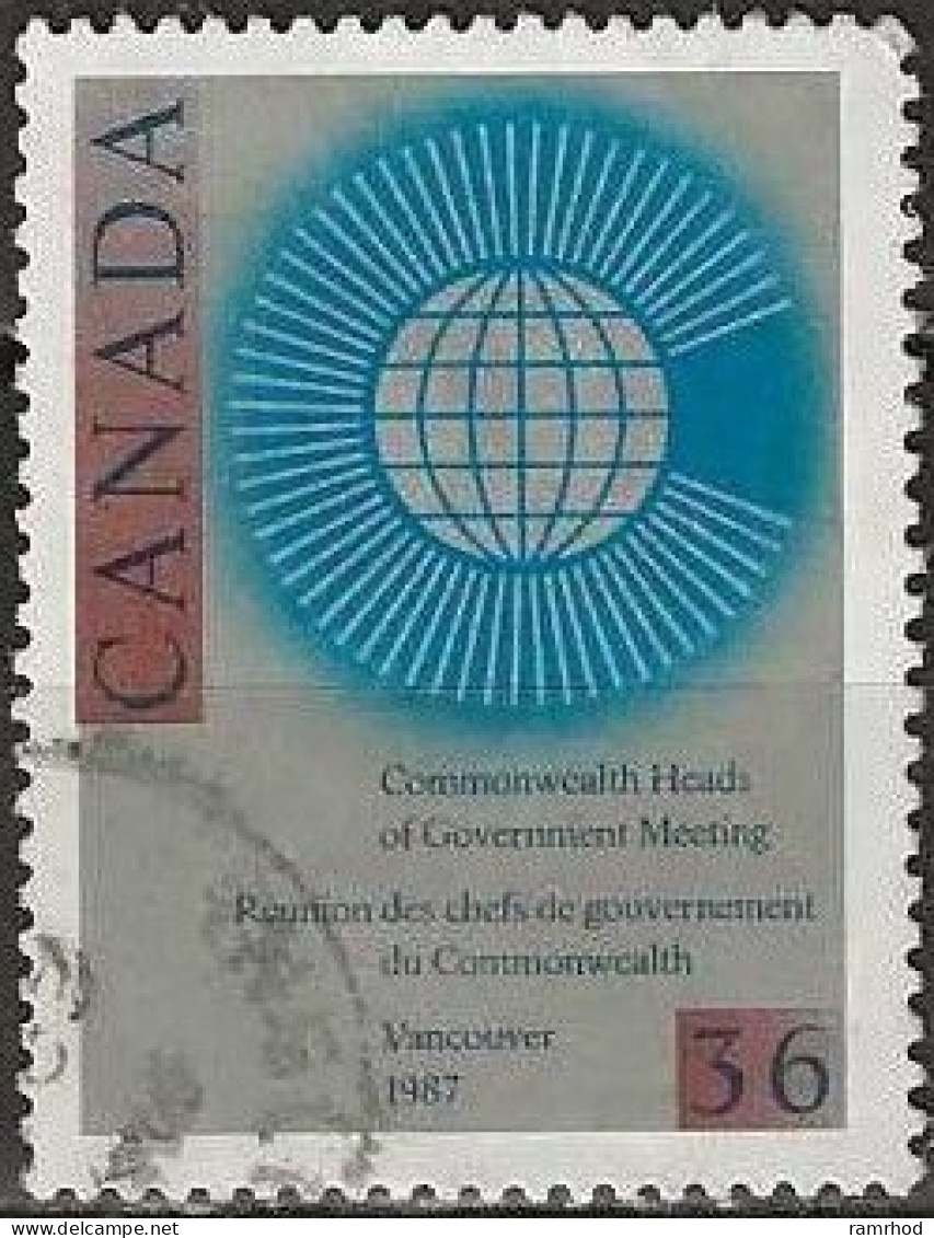 CANADA 1987 Commonwealth Heads Of Government Meeting, Vancouver - 36c - Commonwealth Symbol FU - Used Stamps