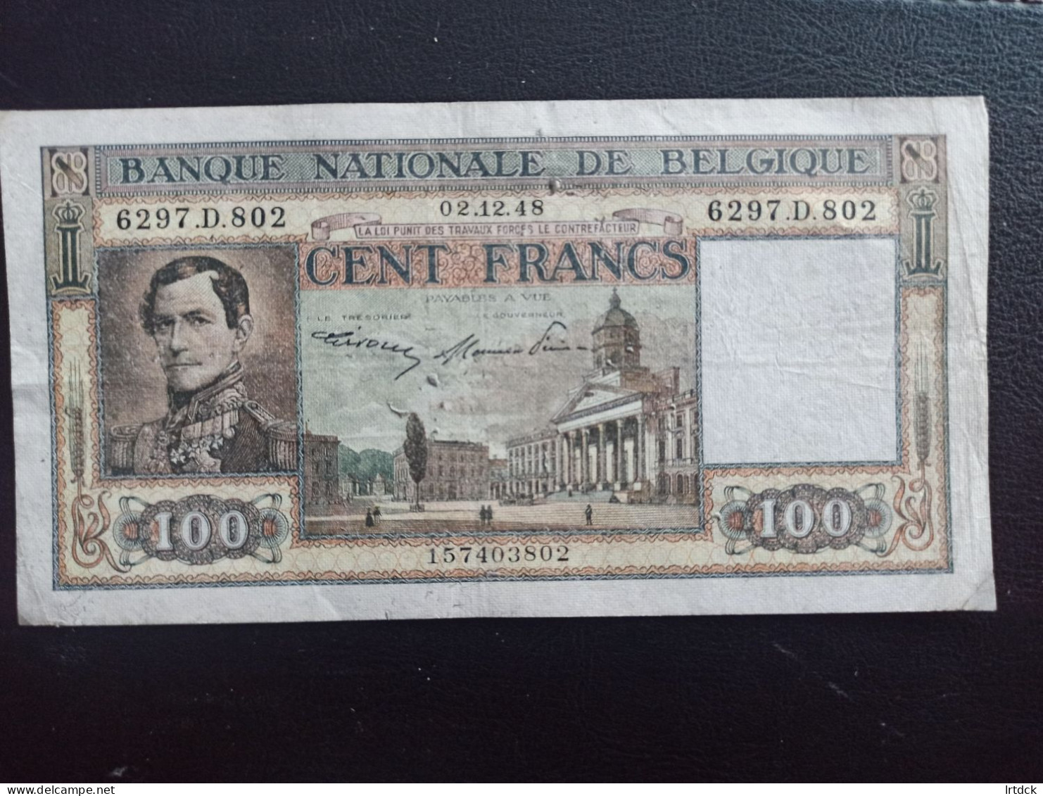 Billet Belgique 100 Francs 02/12/1948 - Autres & Non Classés