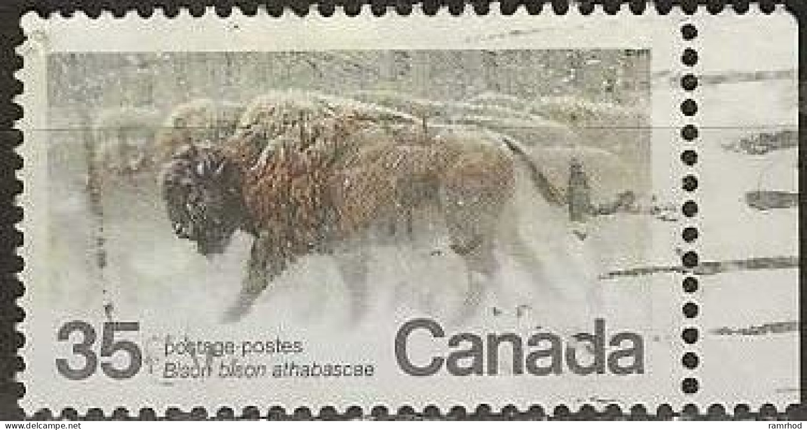 CANADA 1981 Endangered Wildlife - 35c. - American Bison FU - Used Stamps