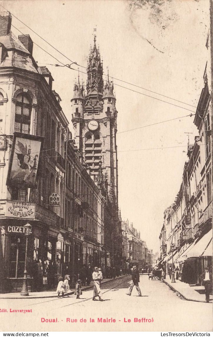 FRANCE - Douai - Rue De La Mairie - Animé - Carte Postale Ancienne - Douai