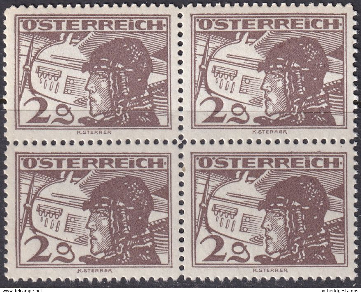 Austria 1925 Sc C12 Österreich Mi 468 Air Post Block MNH** - Nuovi