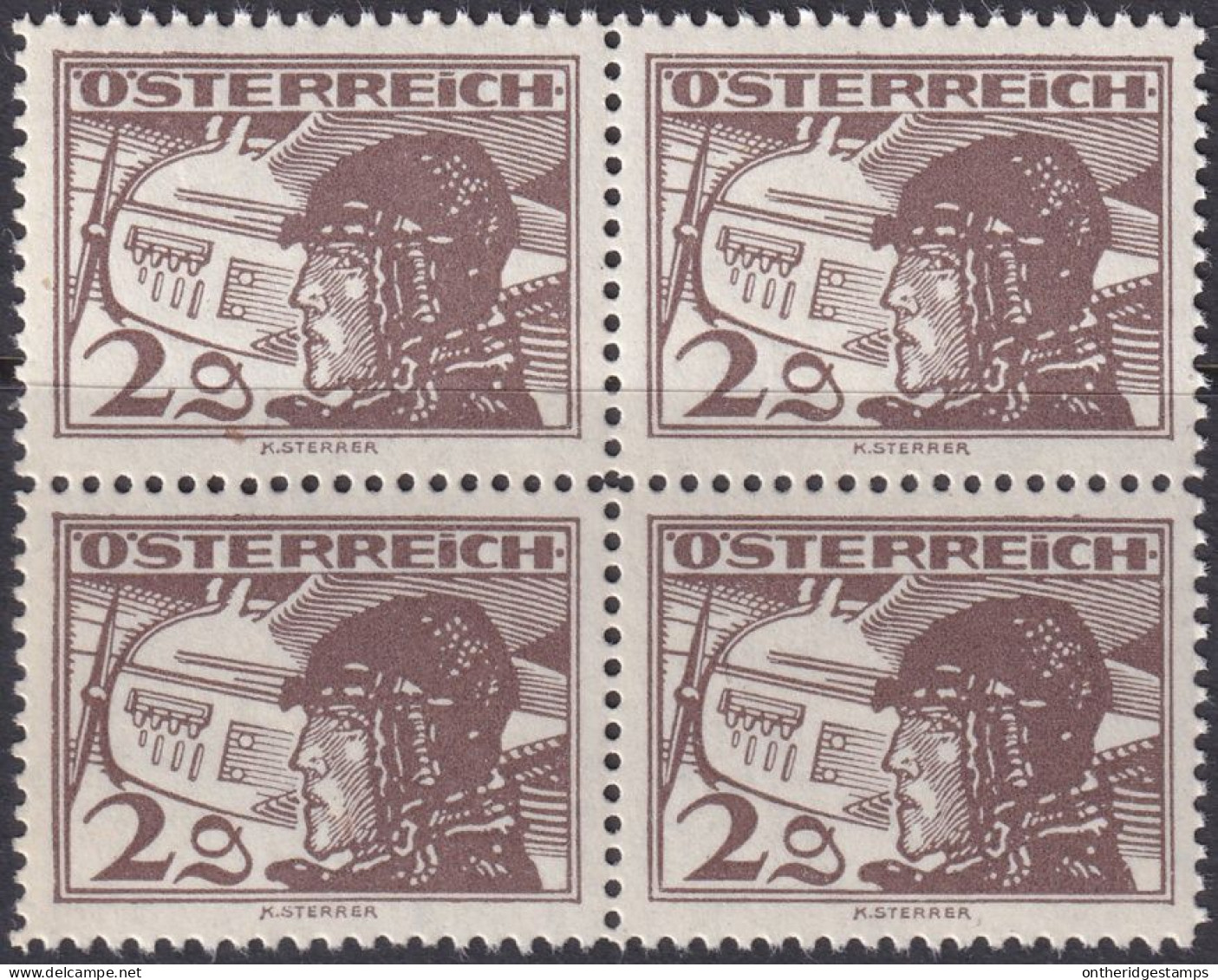 Austria 1925 Sc C12 Österreich Mi 468 Air Post Block MNH** - Unused Stamps