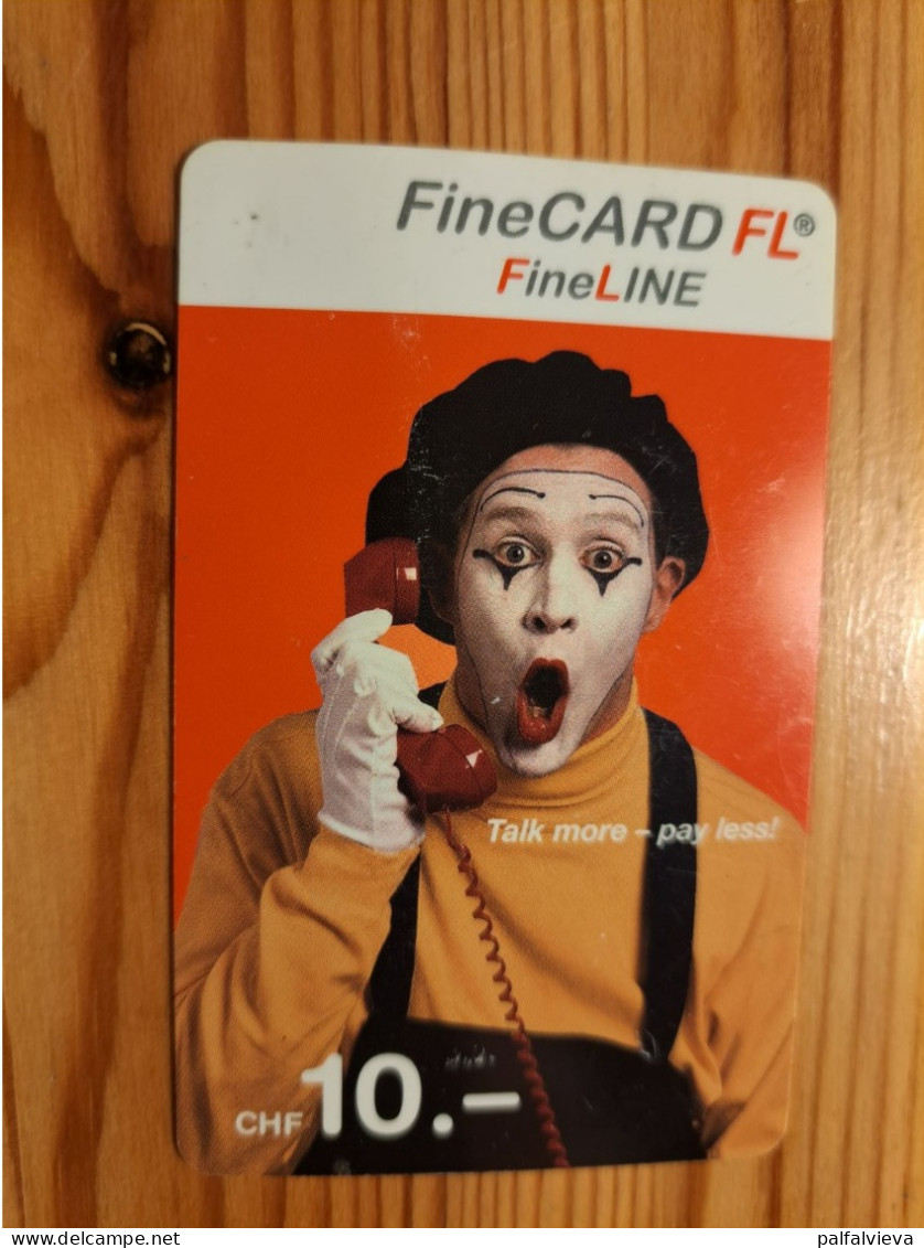 Prepaid Phonecard Switzerland, Fine Line - Clown - Suisse