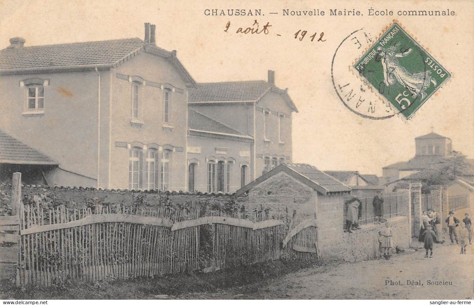 CPA 69 CHAUSSAN / NOUVELLE MAIRIE / ECOLE COMMUNALE - Autres & Non Classés