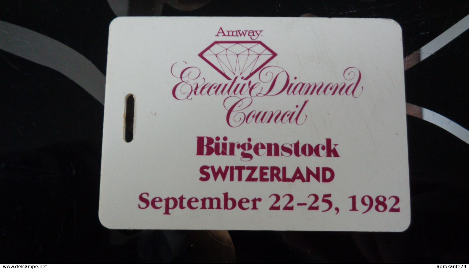 REF Box003 - Etiquette De Bagage Bagages Executive Diamond Council Diamant Burgenstock Switzeland 1982 - Baggage Etiketten