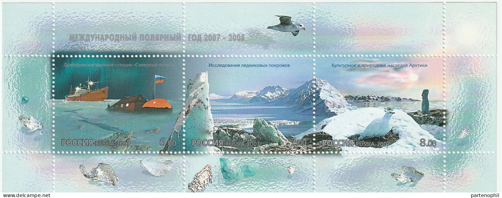 Russia International Year Of The Arctic Polar Expedition Set MNH - Internationales Polarjahr