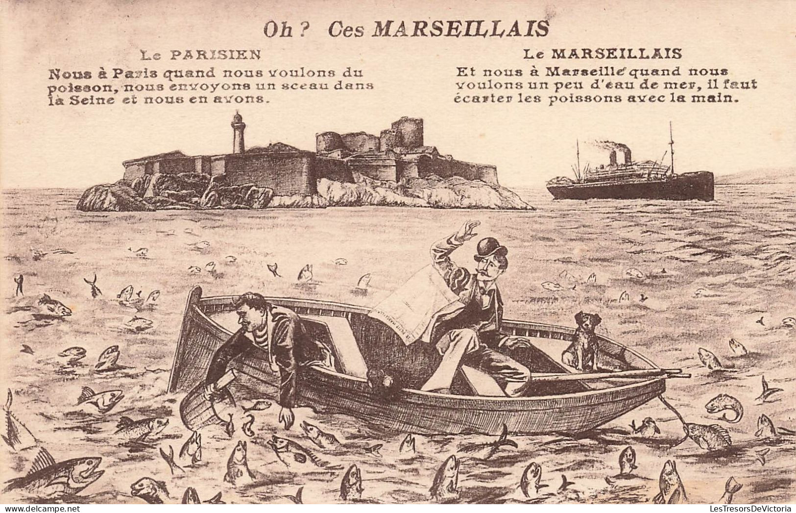 CONTES - FABLES - LÉGENDES - Ces Marseillais - Carte Postale Ancienne - Fiabe, Racconti Popolari & Leggende