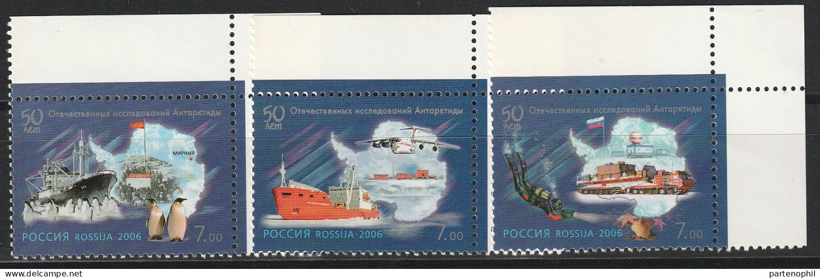 Russia International Year Of The Arctic Polar Expedition Set MNH - Año Polar Internacional